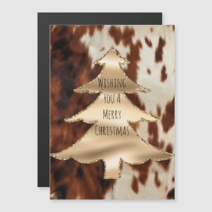 Natal Couro de Vaca Ocidental Creme Marrom