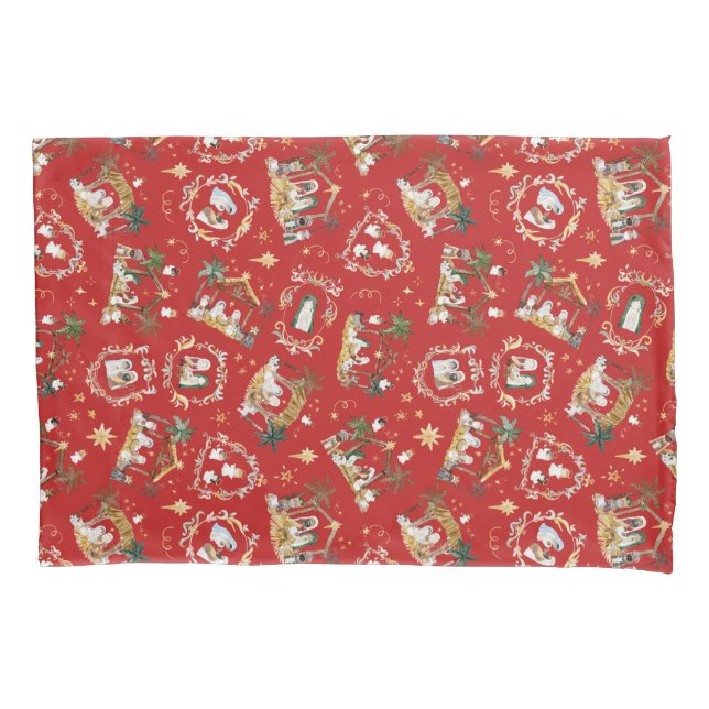 Natal Cristão Natividade Cinematográfica Vermelha (Frente)