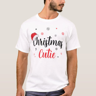 Natal Cutie Cote Catita Santa Hat Moderna Camisa T