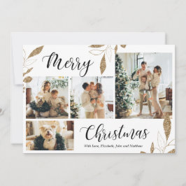 Natal da Colagem de Fotos 4 Botânica Dourada Elega