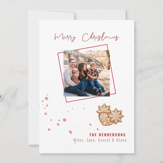 Natal da família de pão-de-gengibre moderno (Frente)