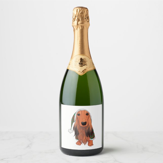 Natal Dachshund - Cabelo vermelho (Frente)