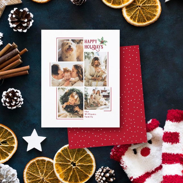 Natal de Colagem de Fotos Mínima 5 Moderna de Orça (Criador carregado)