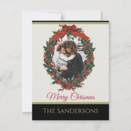 Natal de Feriado Moderno Negro Branco