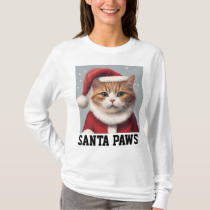 NATAL DE GATO, T-Shirt ENGRAÇADO DE PAPAIS NOEIS P