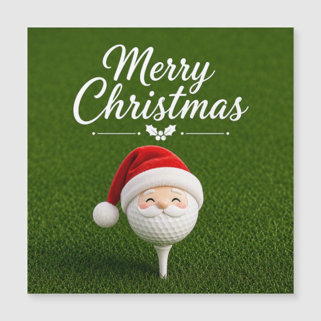 Natal de golfe com bola de golfe e tee com fita (Frente)