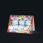 Natal de Meowy! - Cartão dos gatinhos da neve com<br><div class="desc">Neve-gatinho para o cartão do purrfect!</div>