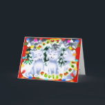 Natal de Meowy! - Cartão dos gatinhos da neve com<br><div class="desc">Neve-gatinho para o cartão do purrfect!</div>