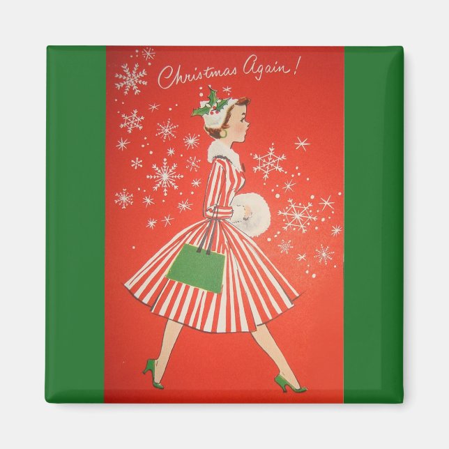 Natal De Novo! íman de geladeira (Frente)