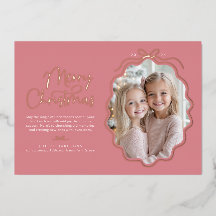 Natal de onda de Arco simples rosa