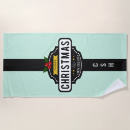 Natal Deseja uma toalha de monograma personalizada