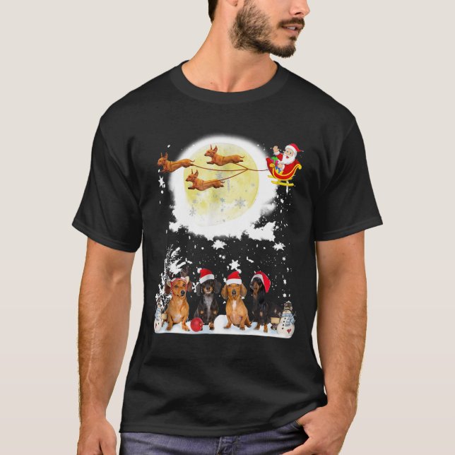 Natal divertido - Bela camiseta de cachorro (Frente)