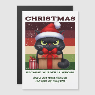 Natal Divertido e Irônico com Gato Retro
