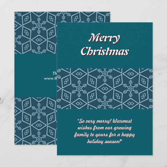 Natal do Floco de Neve Elegante (Frente/Verso)