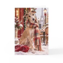 Natal do Galgo Italiano em Paris Cartão
