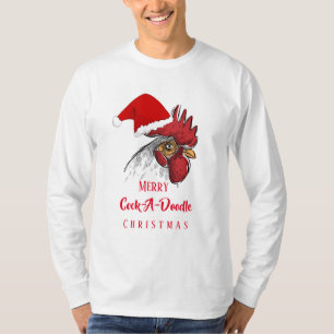 Natal do MerryCock-UM-Doodle da camisa do Natal