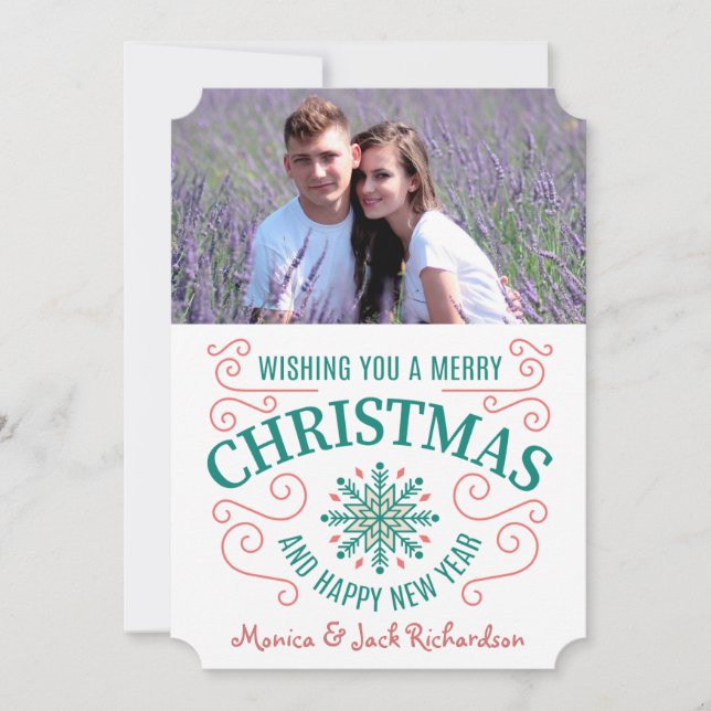 Natal do Modelo de Fotografia de Neve Floco de Nev (Frente)