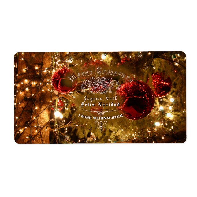 Natal do Ouro de luxo - Etiqueta (Frente)