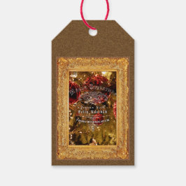 Natal do Ouro de luxo - Etiqueta do presente
