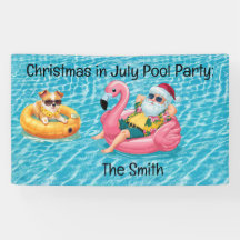 Natal do Papai Noel em julho Festa de Piscina