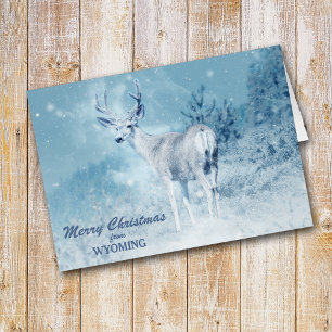 Natal do Wyoming Deer Cartão de Natal
