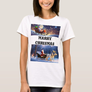 Natal e Ano Novo T-shirt da celebração de 2025