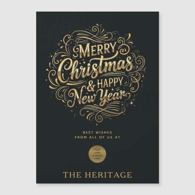 Natal e Feliz ano novo alegres e Dourados (Frente)