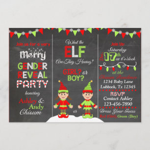 Natal Elf Gênero Revele Convite