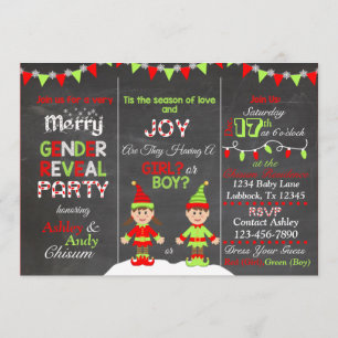 Natal Elf Gênero Revele Convite