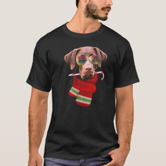 Natal em julho Camisa Labrador Sunglass Cão