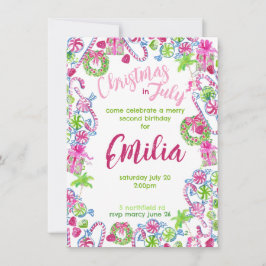 Natal em julho Convite de Aniversário