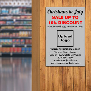 Natal em julho - Poster de Cinza de vendas comerci