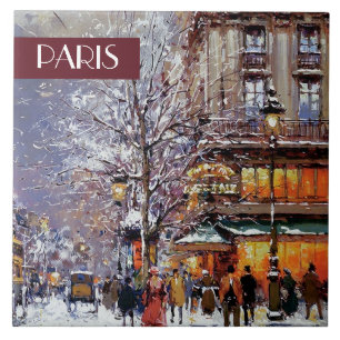 Natal em Paris. Azulejos Cerâmicos Presentes de Na