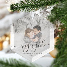Natal Encomendado Foto Personalizada Cinza Script