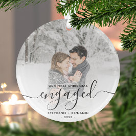 Natal Encomendado Foto Personalizada Cinza Script