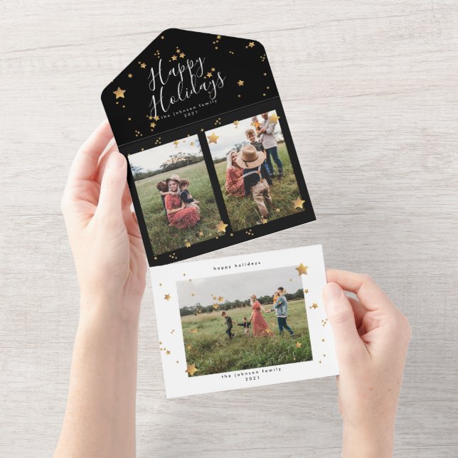 Natal Estrelado Multi Foto Premium (Aba destacável)
