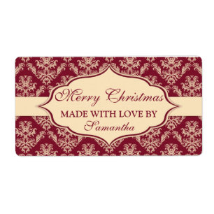 Natal feito com etiquetas de amor personalizadas