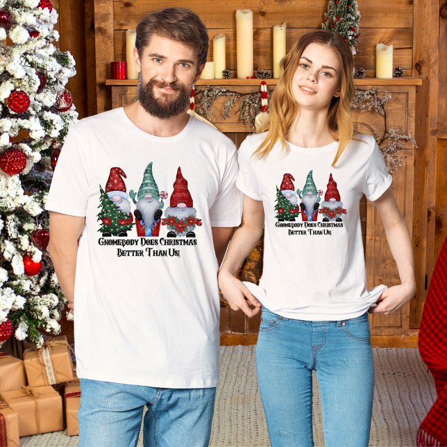 Natal Gnomo Humor T-Shirt (Criador carregado)