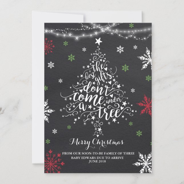 Natal Gravidez Anúncio de Natal (Frente)