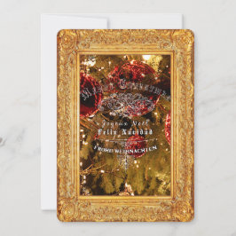 Natal Luxuoso Dourado - Cartão de Convite