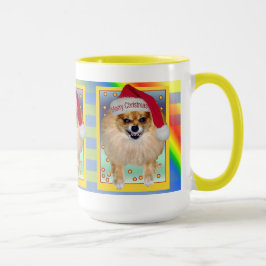 Natal mau do arco-íris do papai noel da caneca |