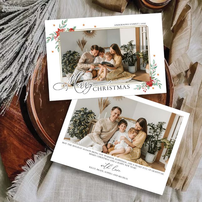 Natal minimalista com Cartão com fotos (Criador carregado)