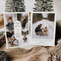 Natal minimalista com Cartão com fotos