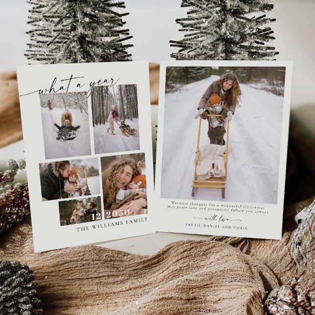 Natal minimalista com Cartão com fotos (Criador carregado)