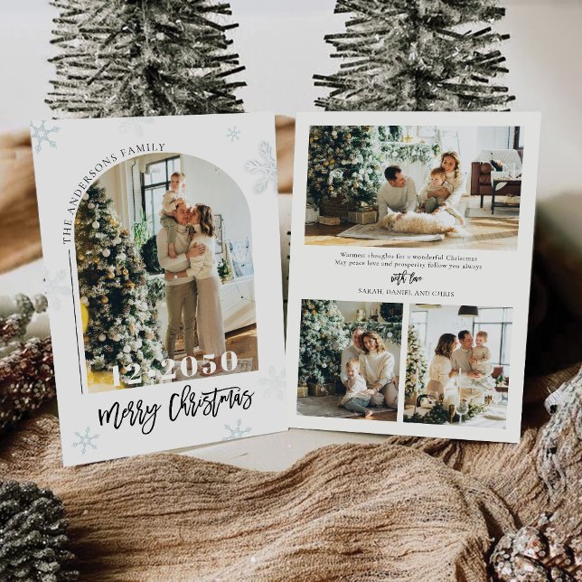 Natal minimalista com Cartão com fotos (Criador carregado)