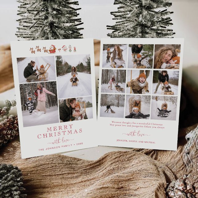 Natal minimalista com Cartão com fotos (Criador carregado)