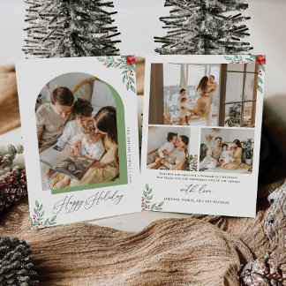 Natal minimalista com Cartão com fotos