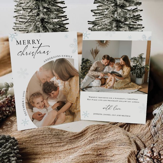 Natal Minimalista com Cartão de Foto (Criador carregado)