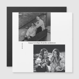 Natal minimalista da tipografia branca negra