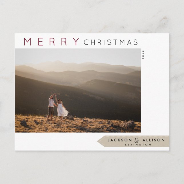 Natal mínimo | Pinheiros e Cartões com fotos (Frente)